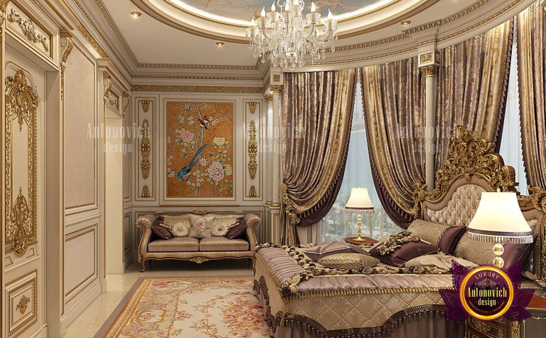 Elegant classic bedroom with a stunning canopy bed