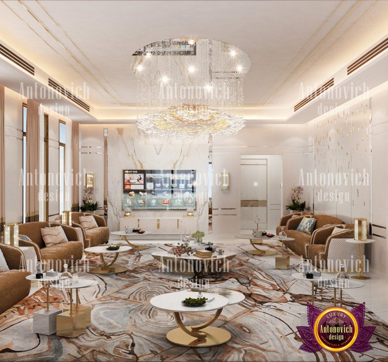 Elegant Majlis interior with plush seating and intricate details
