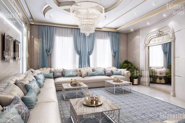Elegant living room designed by a top Bangladeshi interior designer