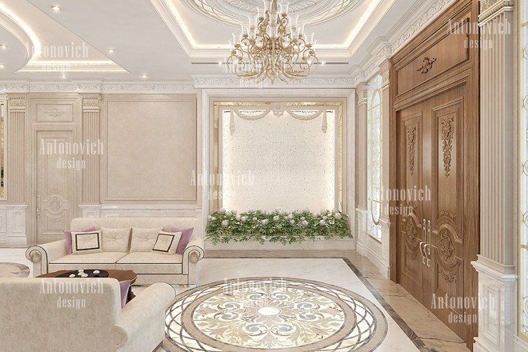 Elegant living room in Mumbai's luxury interior house