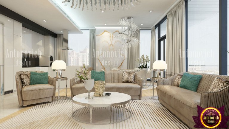 Elegant living room in a Damac Apartment