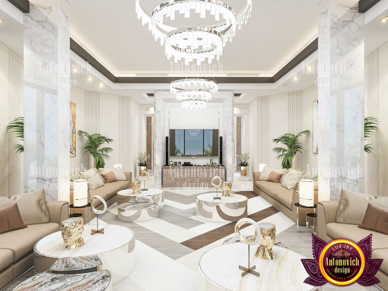 Luxurious living room designed by top UAE interior design firm