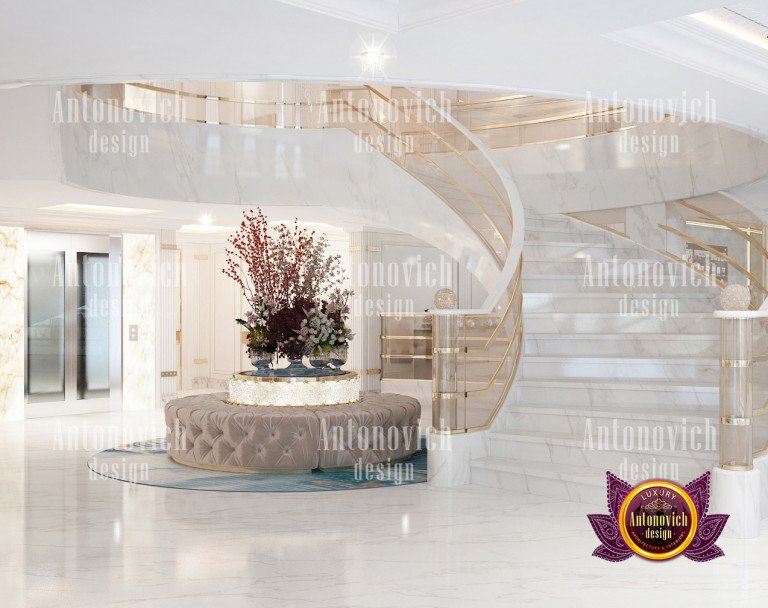 Elegant living room in a Dubai villa with modern design