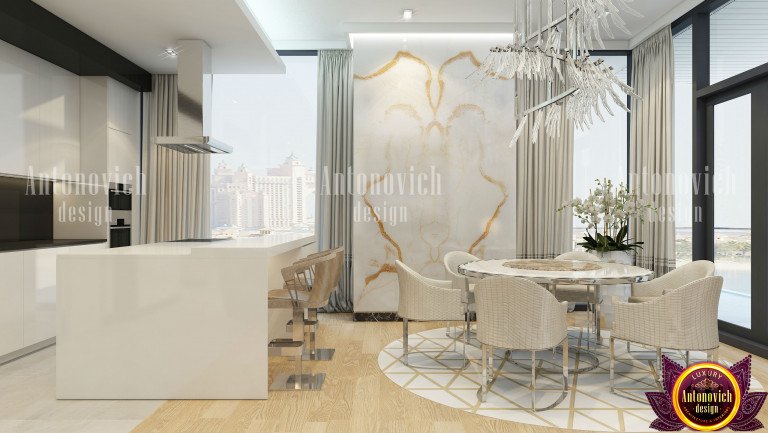 Modern kitchen design in a Damac Apartment