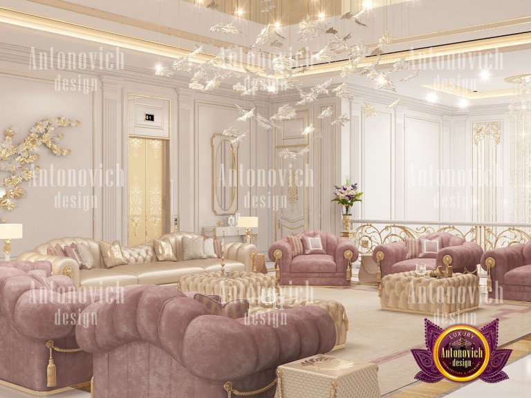 Stunning living room design by top UAE interior design company