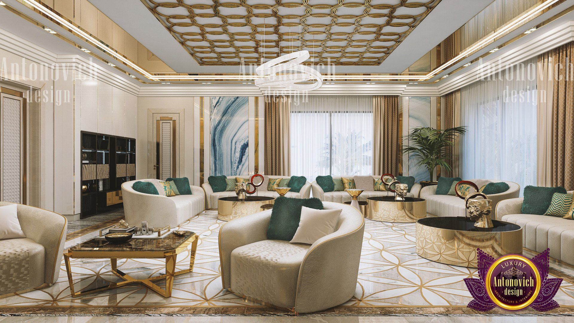 trendy emerald living room sets