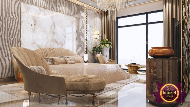 Luxurious master bedroom with elegant decor