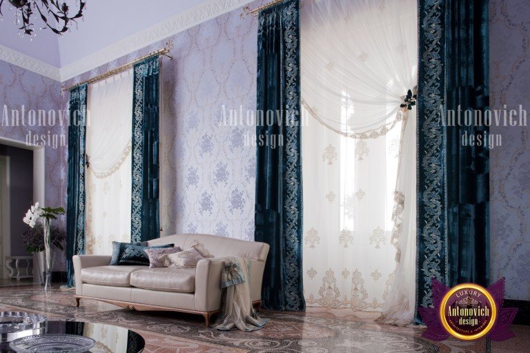 Luxurious silk curtain design for a regal bedroom