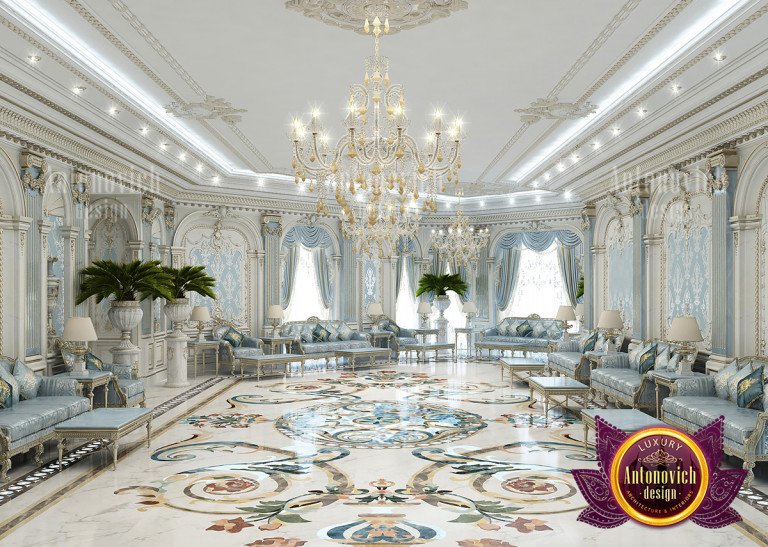 Stunning Majlis room with ornate architectural details