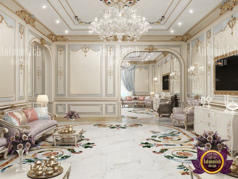 Elegant living room with plush seating and stylish decor