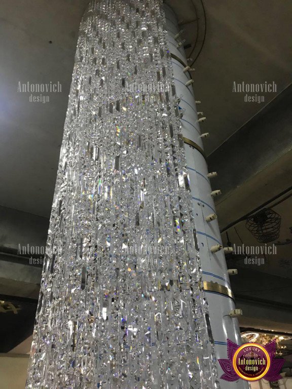 Stunning crystal chandelier with a modern twist