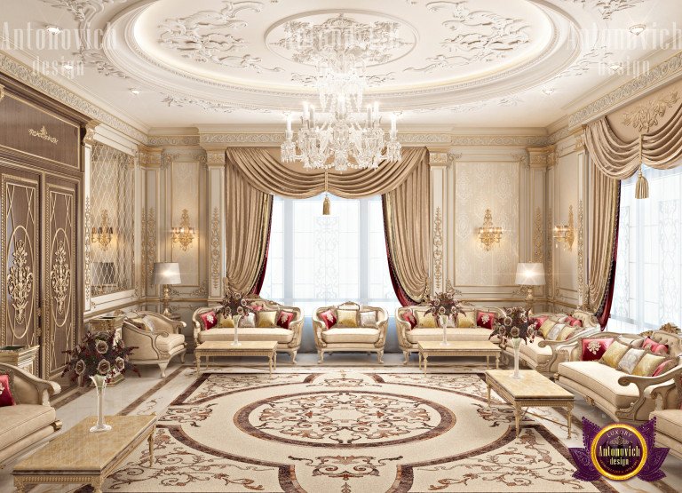 Luminous Majlis featuring exquisite wall art and intricate patterns