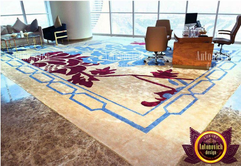 Sophisticated personalized carpet with subtle textures