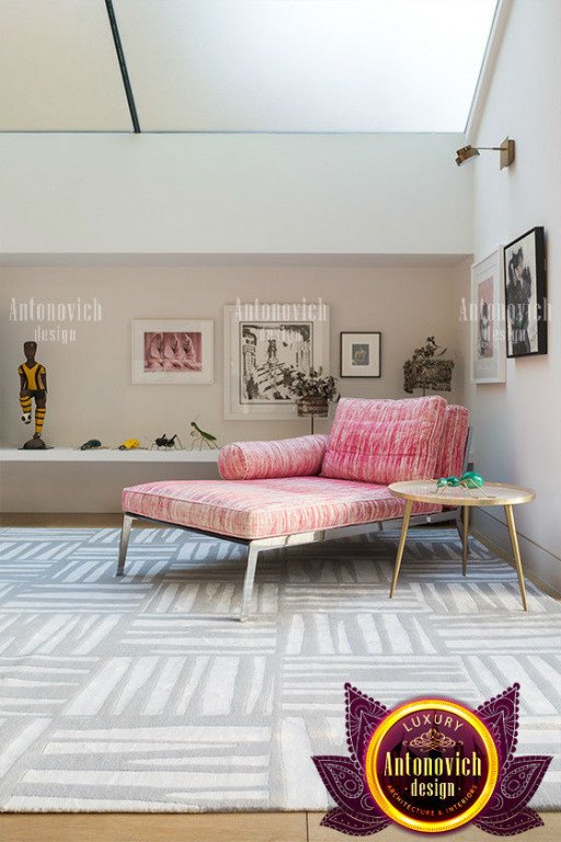 Luxurious viscose carpet in a modern living room