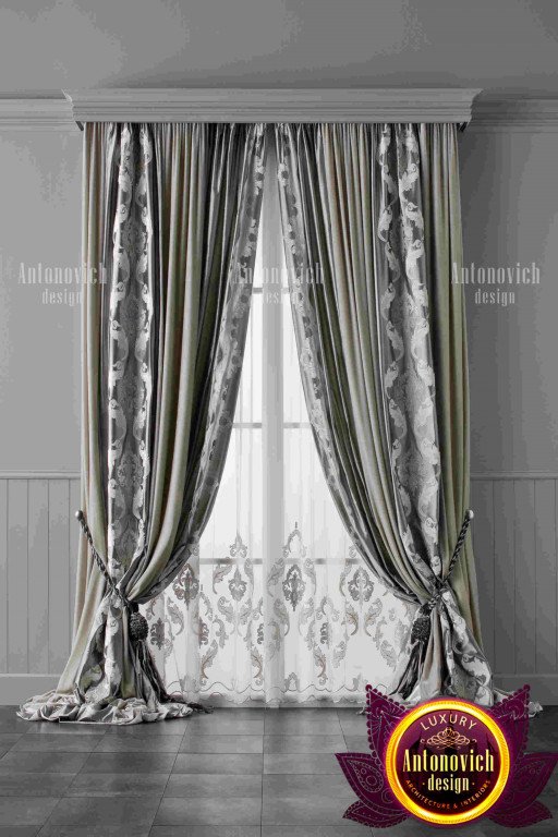 Classic satin curtain design complementing a chic interior