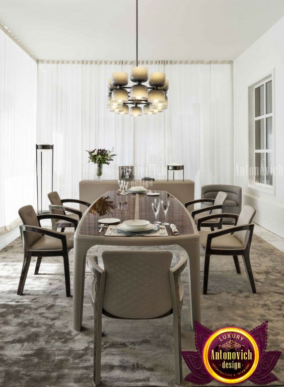 Luxurious dining room chandelier with signature design accents