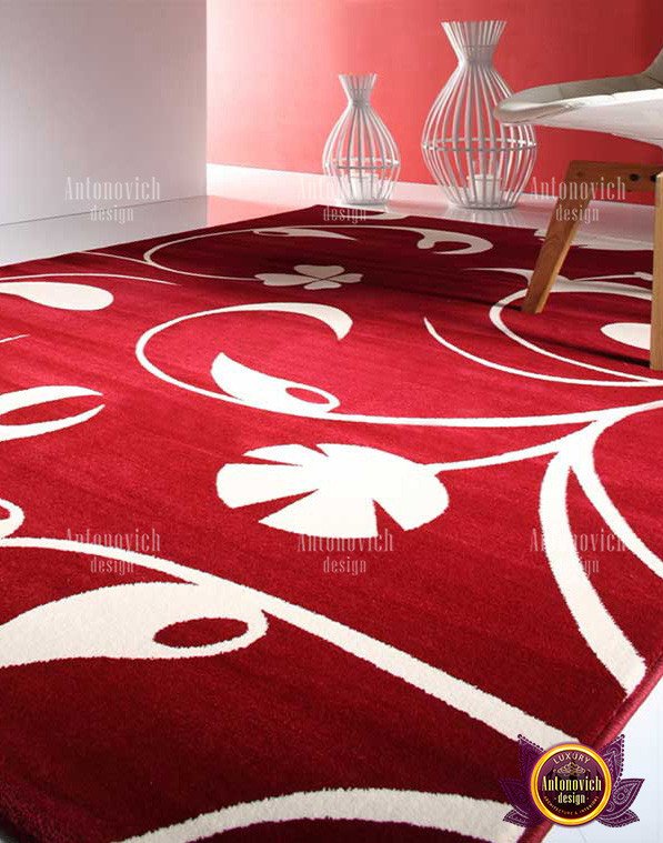 Stunning handcrafted carpet displayed in a stylish interior