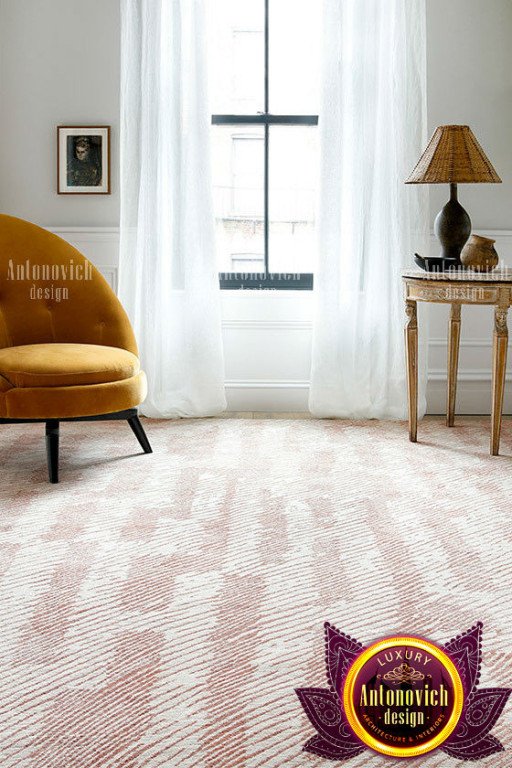 Elegant bedroom featuring a plush viscose carpet