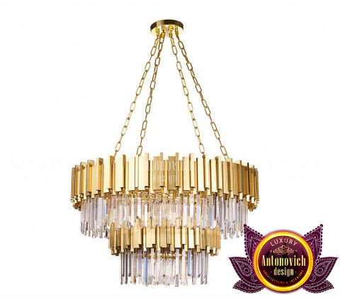 Unique gold chandelier design for a stylish interior