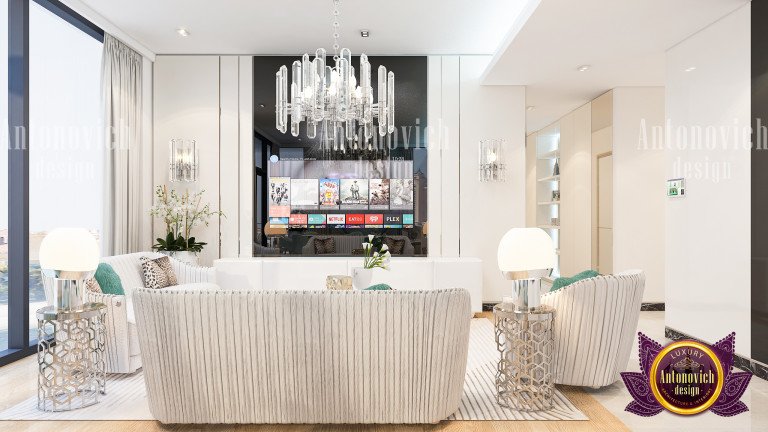 Elegant bedroom design with plush interiors in Dubai residence