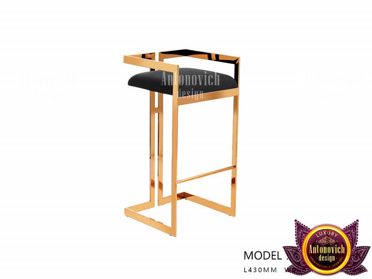 Minimalist wooden bar stool for a sleek interior