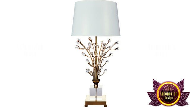Artistic glass table lamp with a captivating play of colors