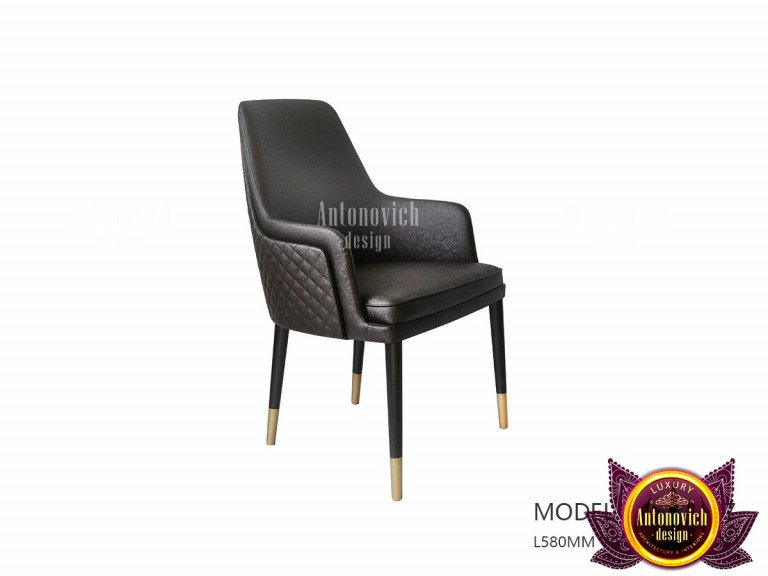 Modern designer chair with sleek lines and curves