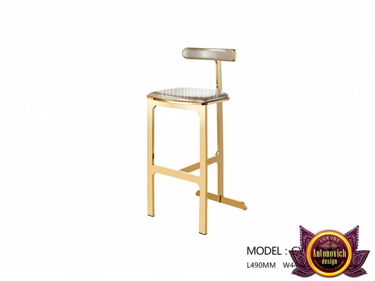 Contemporary metal bar stool for an industrial look
