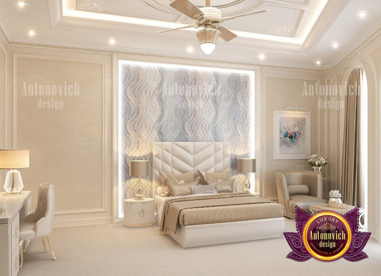 Chic and stylish bedroom design with a touch of glamour by Luxury Antonovich Design