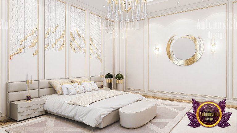 Sophisticated marble accents for a luxurious bedroom