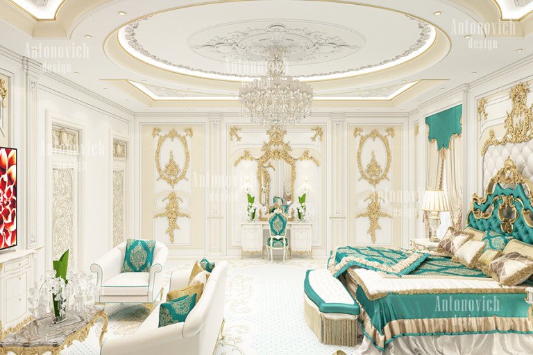 Elegant living room with lavish furniture and decor