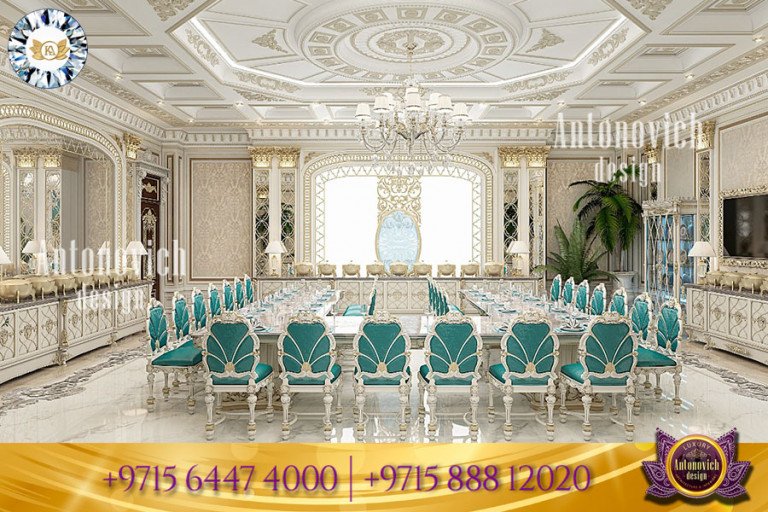 Grand hallway with sweeping staircase and lavish decor