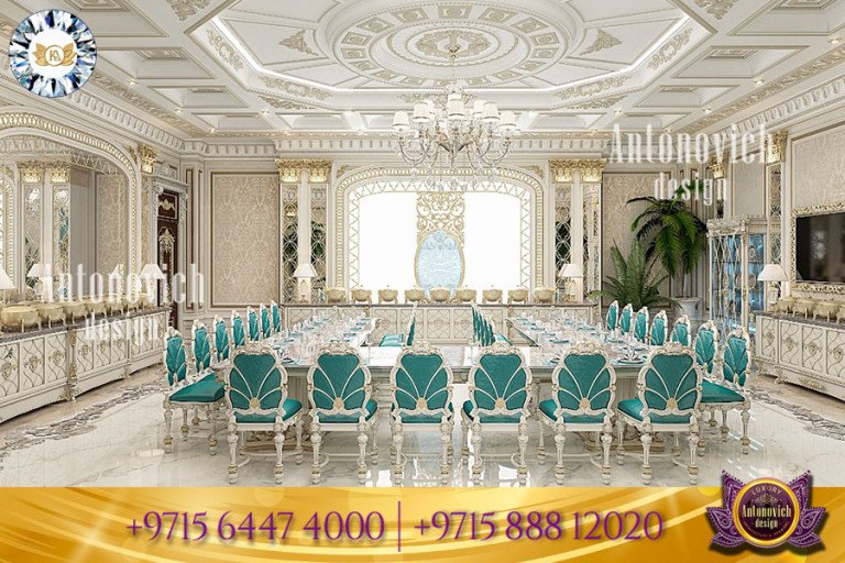 Classical design elements in a refined dining room