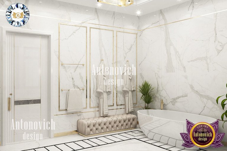 Elegant marble bathroom by Katrina Antonovich