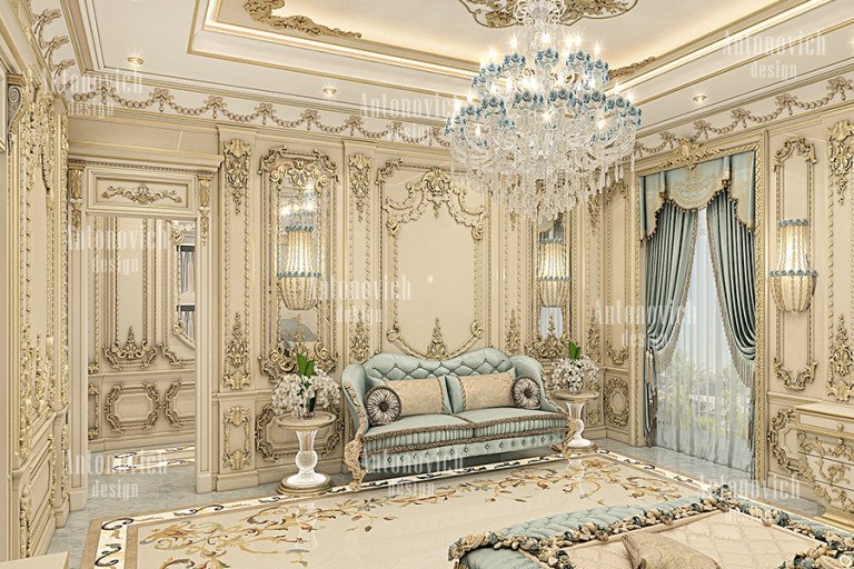 Elegant bedroom design by Dubai's top interior design company