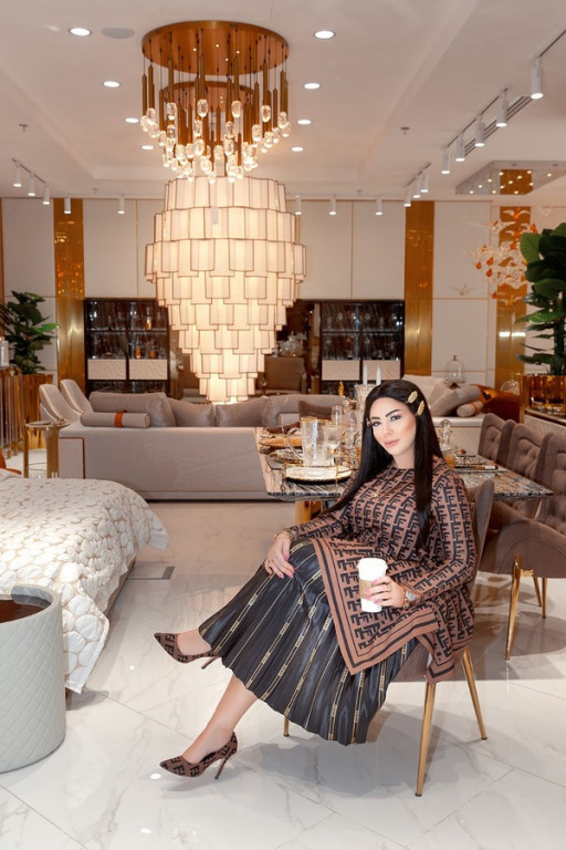 Opulent living room design in Abu Dhabi classical home