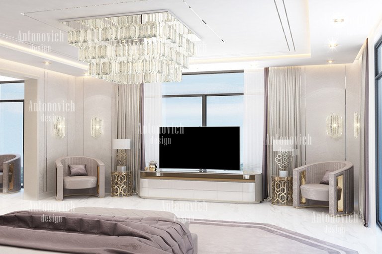 Breathtaking exterior view of the luxurious Abu Dhabi villa