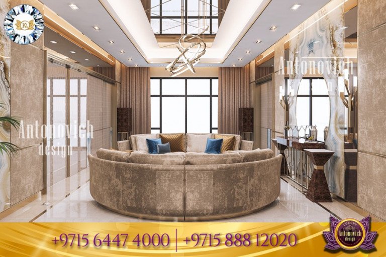 Opulent dining area in a lavish Dubai villa