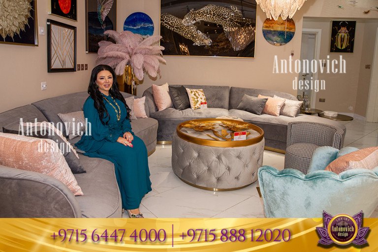Stunning dining room showcase in Dubai's finest furniture showroom