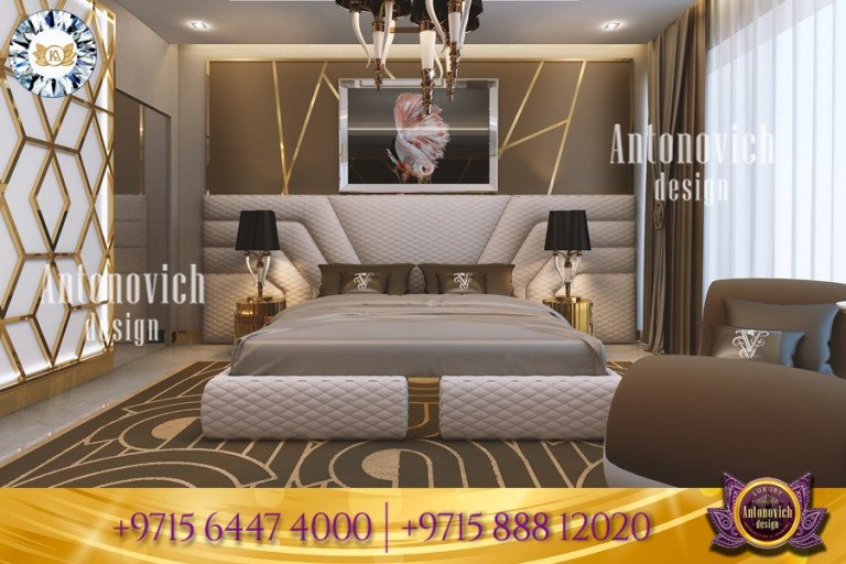 Modern minimalist bedroom design with sleek furniture