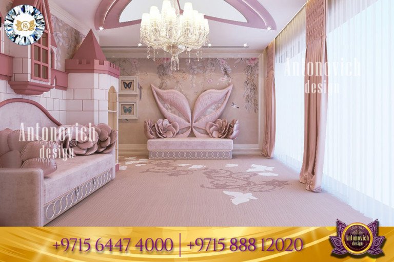 Elegant and playful bedding set for a girl's dream bedroom