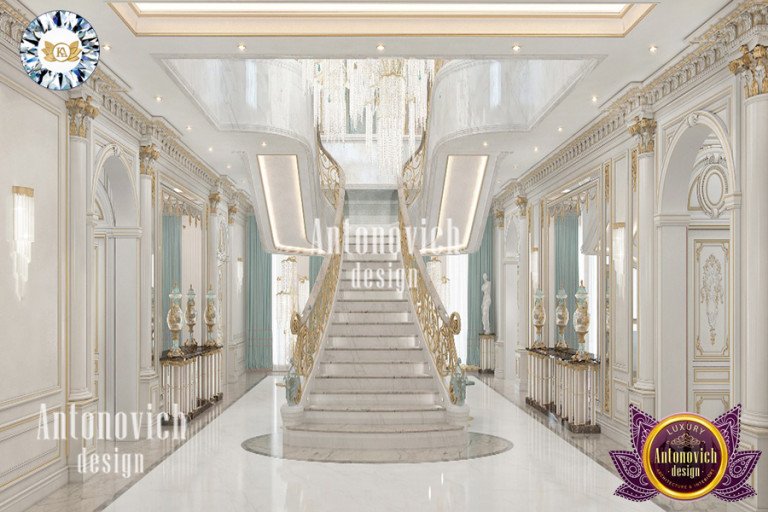 Breathtaking view of Dubai's most luxurious staircase by Antonovich Design