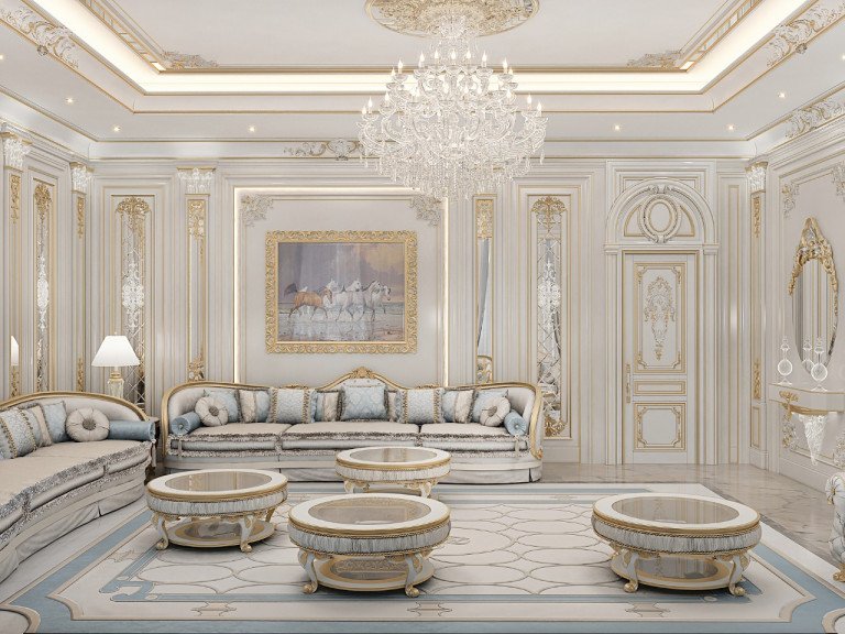 ROYAL STYLE INTERIOR DÉCOR FOR LIVING ROOMS BY LUXURY ANTONOVICH DESIGN