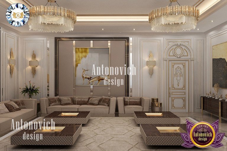 Exquisite home office designed by Luxury Antonovich Design