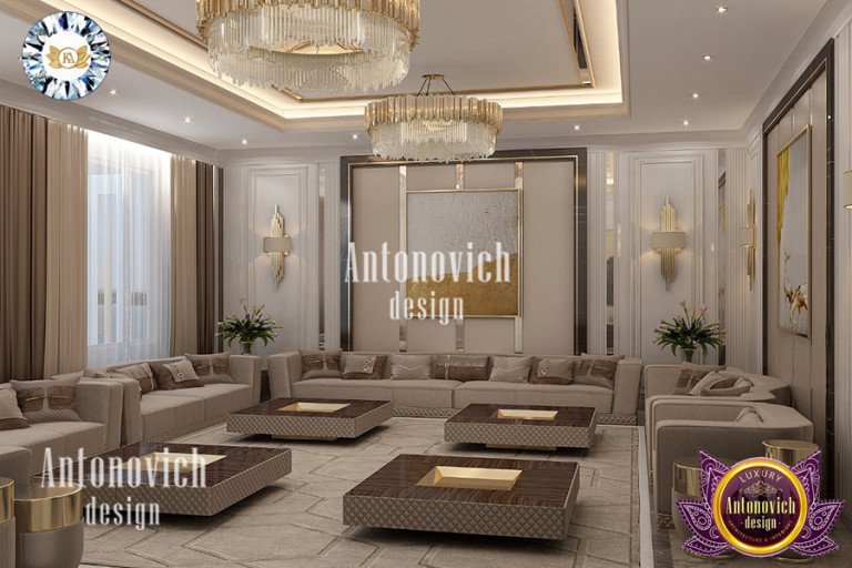 Stunning living room design by Luxury Antonovich Design