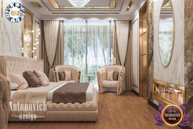 Exquisite bedroom design by Luxury Antonovich Design