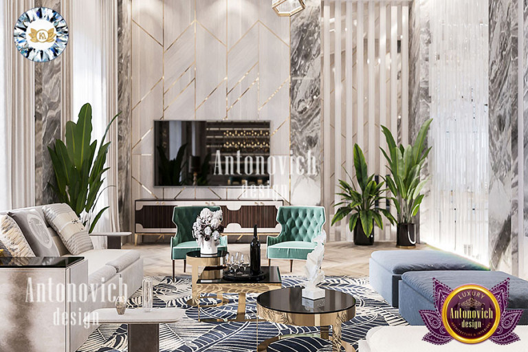 Stunning living room design by Luxury Antonovich Design in Dubai