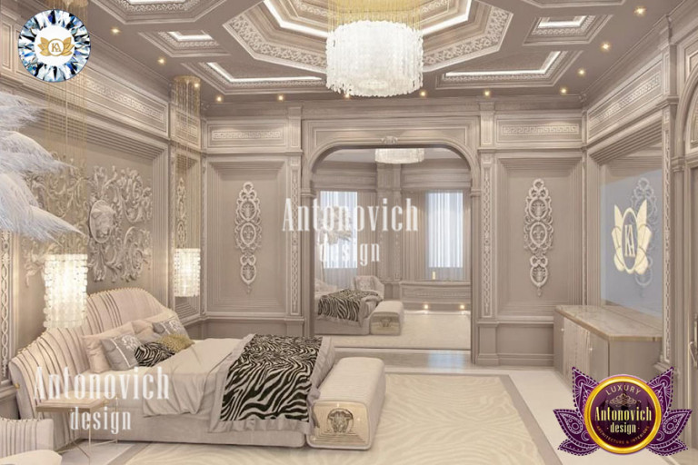 Exquisite master bedroom with lavish decor and sophisticated style by Antonovich Design