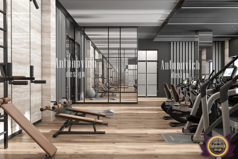 Sleek reception area in a contemporary fitness center