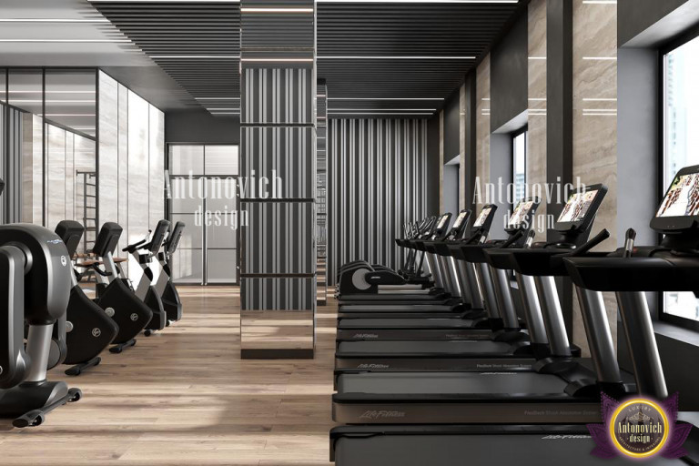 Luxurious locker room design in a high-end fitness center